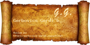 Gerbovics Geréb névjegykártya